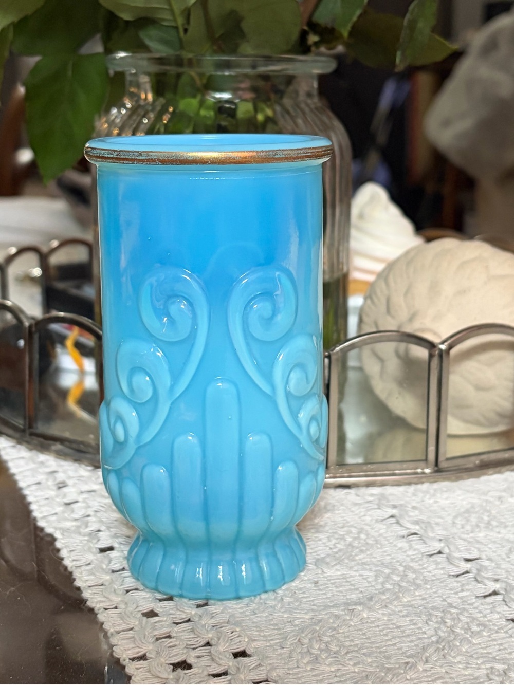 1970’s Avon Bristol Blue Collection - Opaline Glass Vase